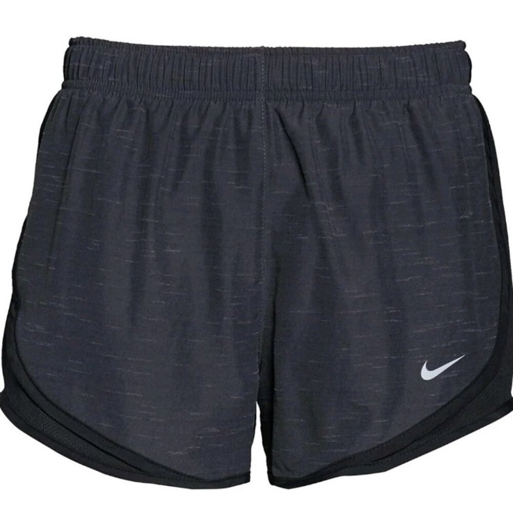 Nike Women's Core Heather Tempo Brief-Lined Running 2pk Shorts Gunsmoke Sz S
